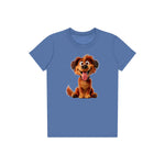 T-shirt Dog graphic 0009 - Columbia Blue