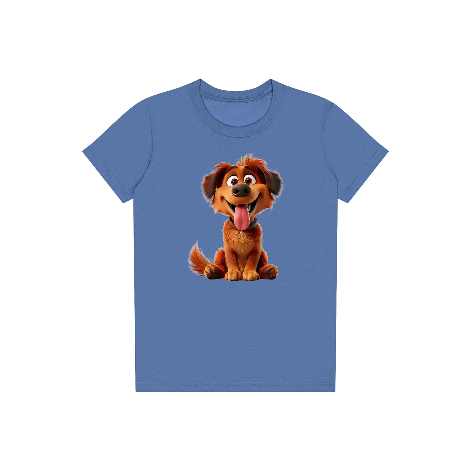 T-shirt Dog graphic 0009 - Columbia Blue