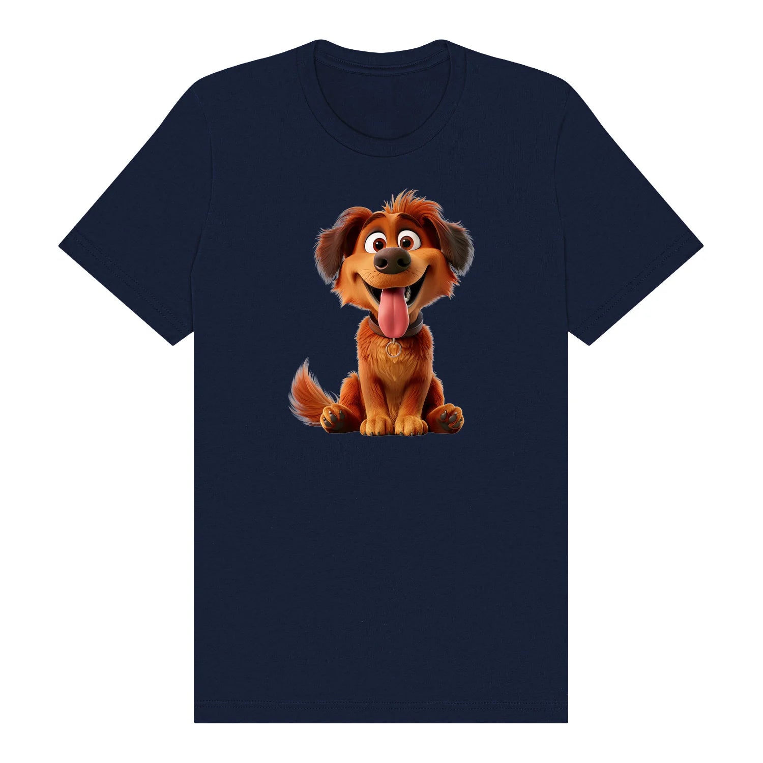 T-shirt Dog graphic 0009 - Navy