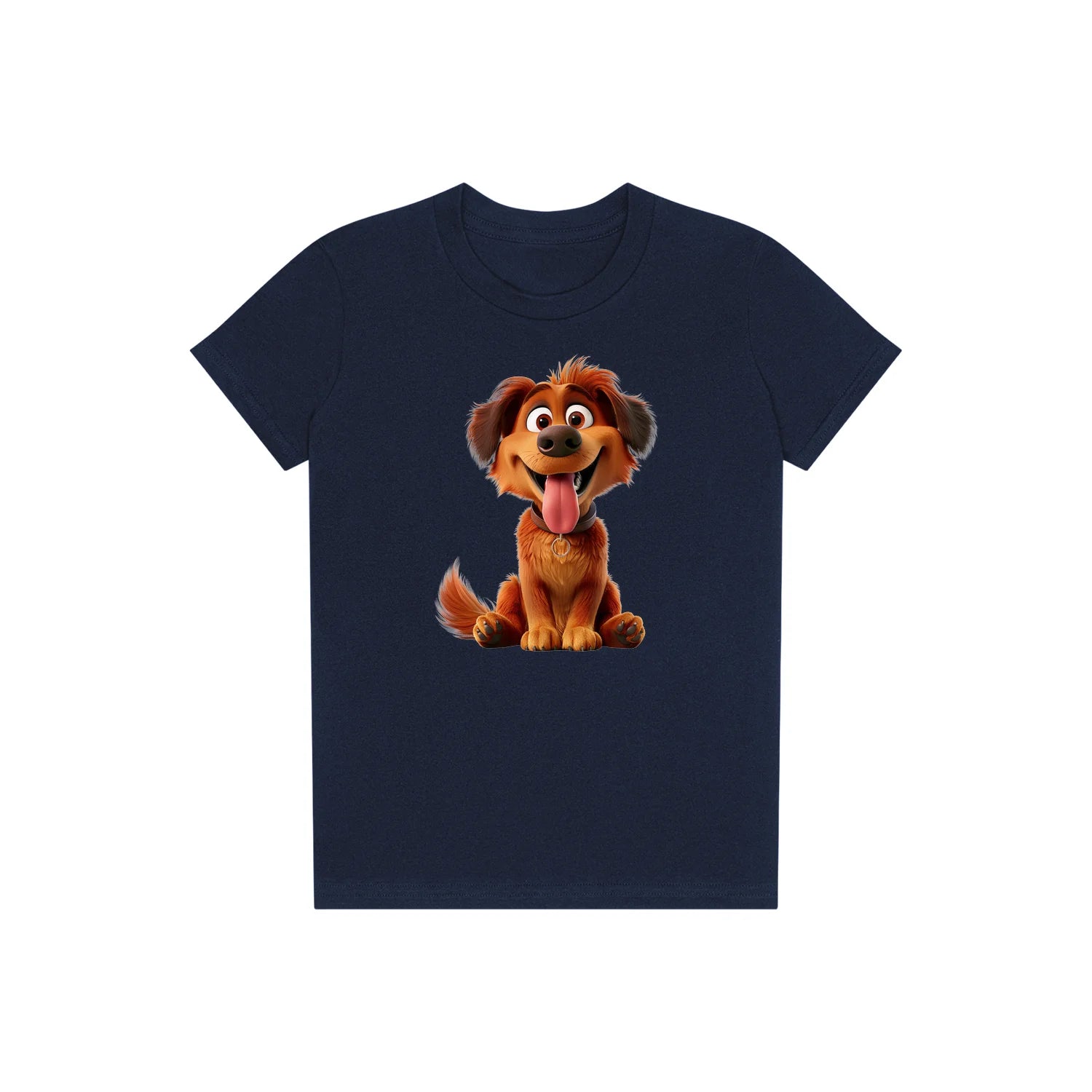 T-shirt Dog graphic 0009 - Navy