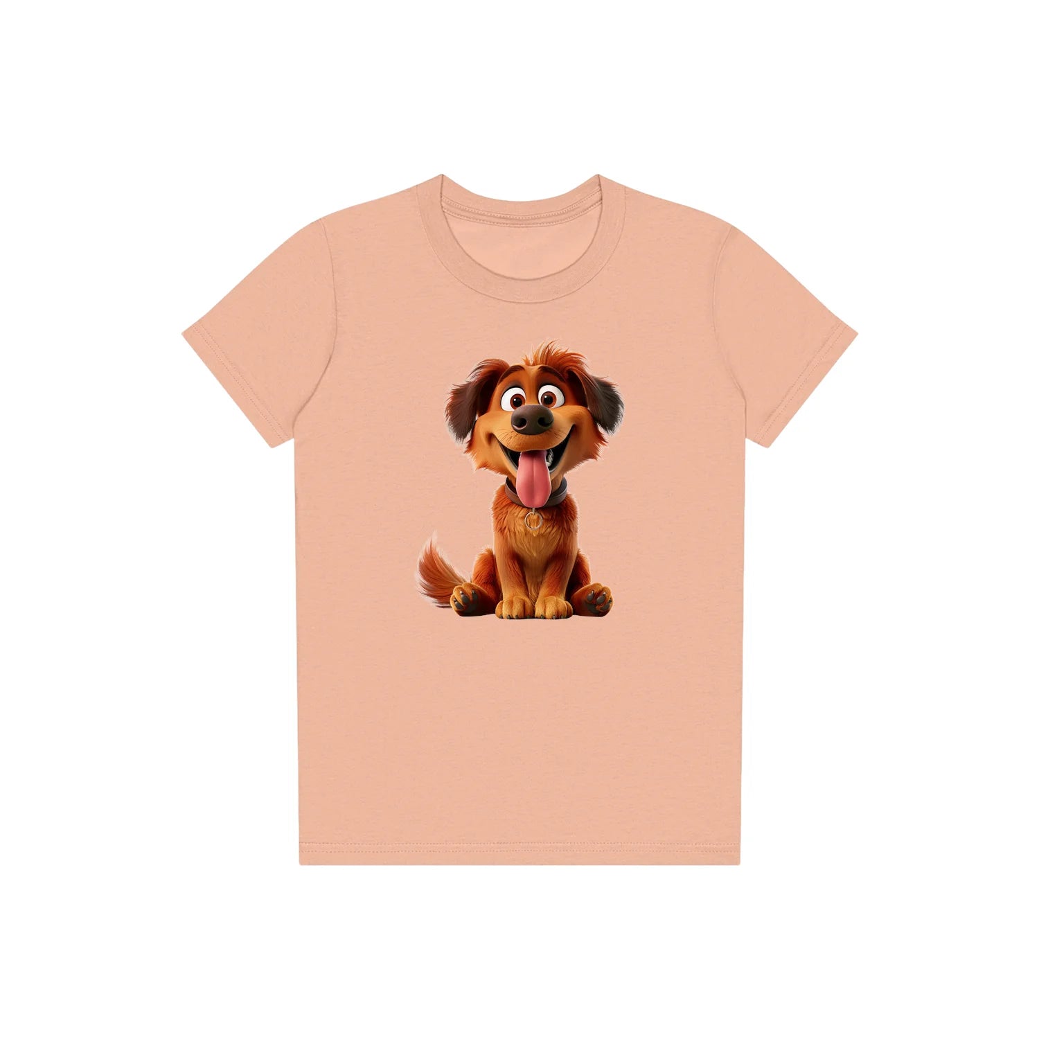 T-shirt Dog graphic 0009 - Peach