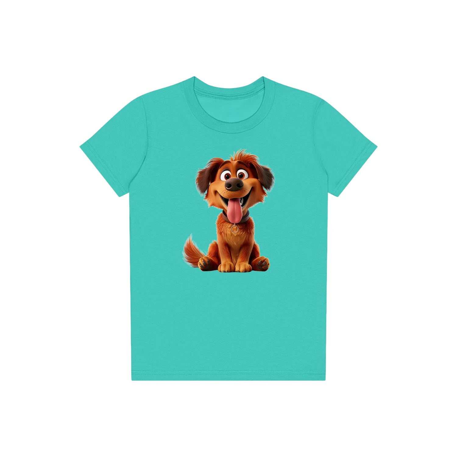 T-shirt Dog graphic 0009 - Teal