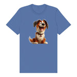 T-shirt Dog graphic 0010 - Columbia Blue