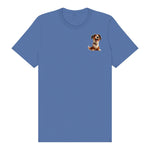 T-shirt Dog graphic 0010 - Columbia Blue