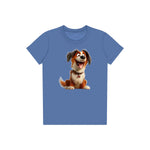 T-shirt Dog graphic 0010 - Columbia Blue