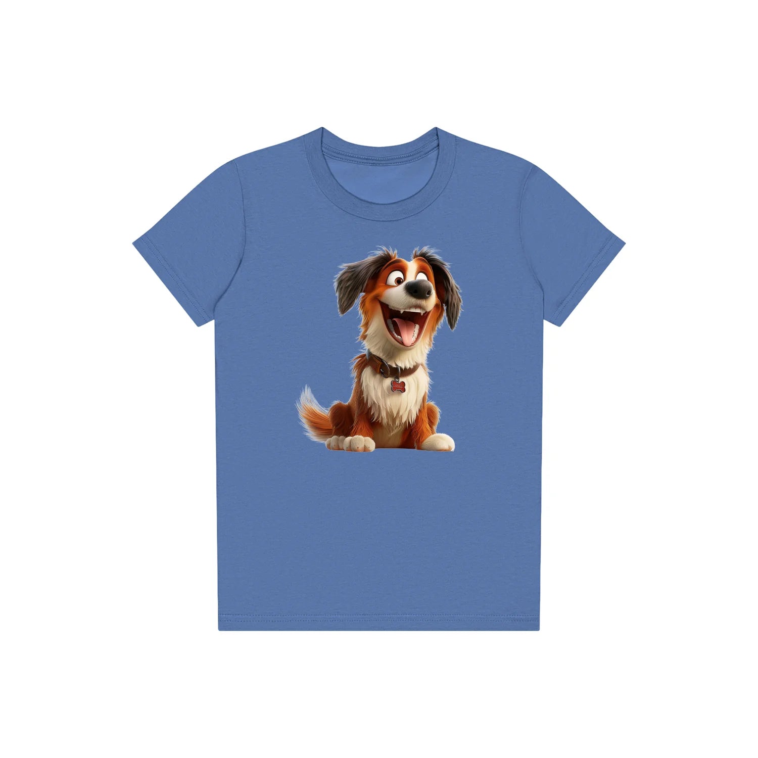 T-shirt Dog graphic 0010 - Columbia Blue