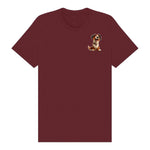 T-shirt Dog graphic 0010 - Maroon