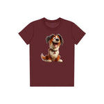 T-shirt Dog graphic 0010 - Maroon