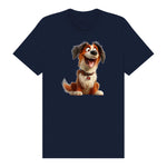 T-shirt Dog graphic 0010 - Navy