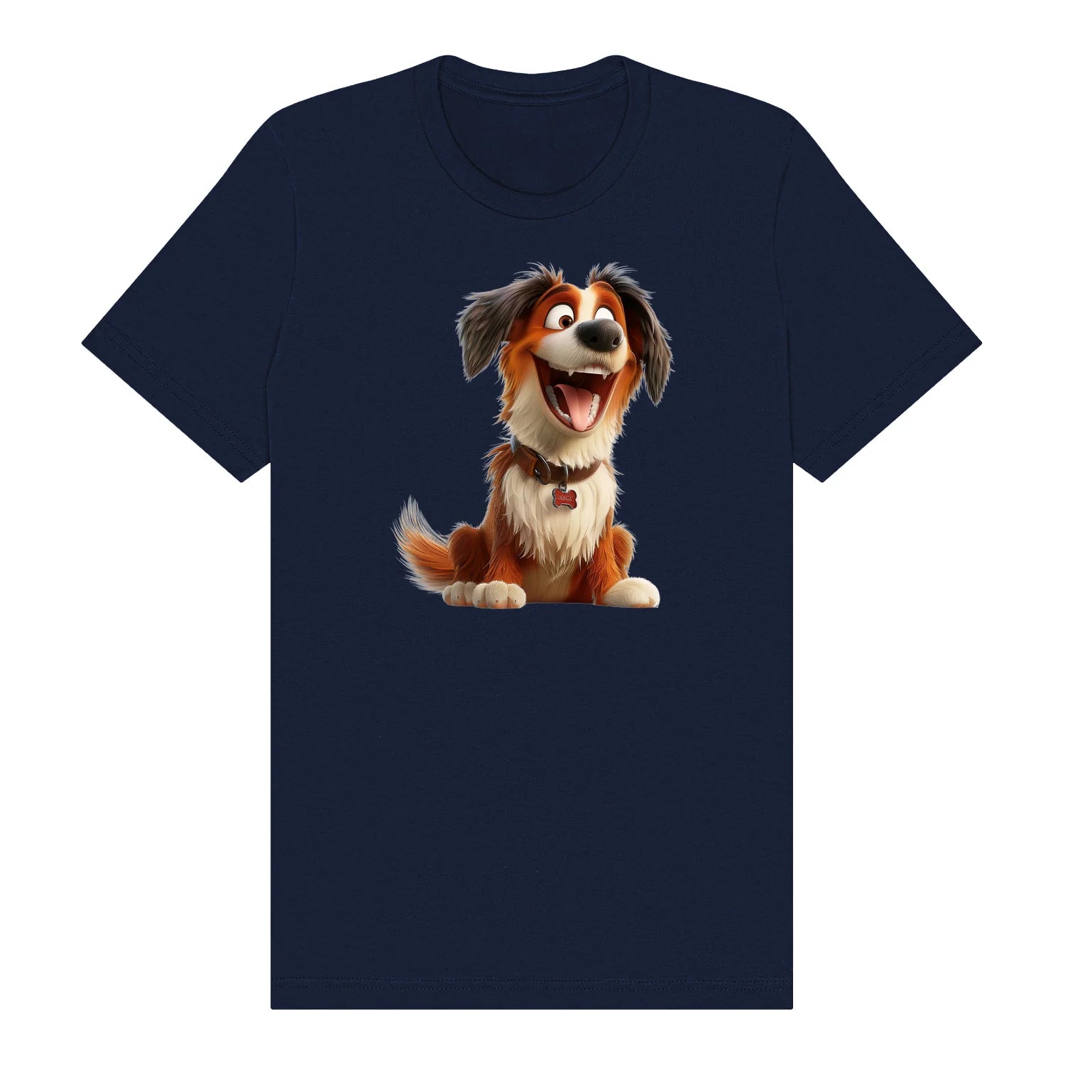 T-shirt Dog graphic 0010 - Navy