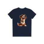 T-shirt Dog graphic 0010 - Navy