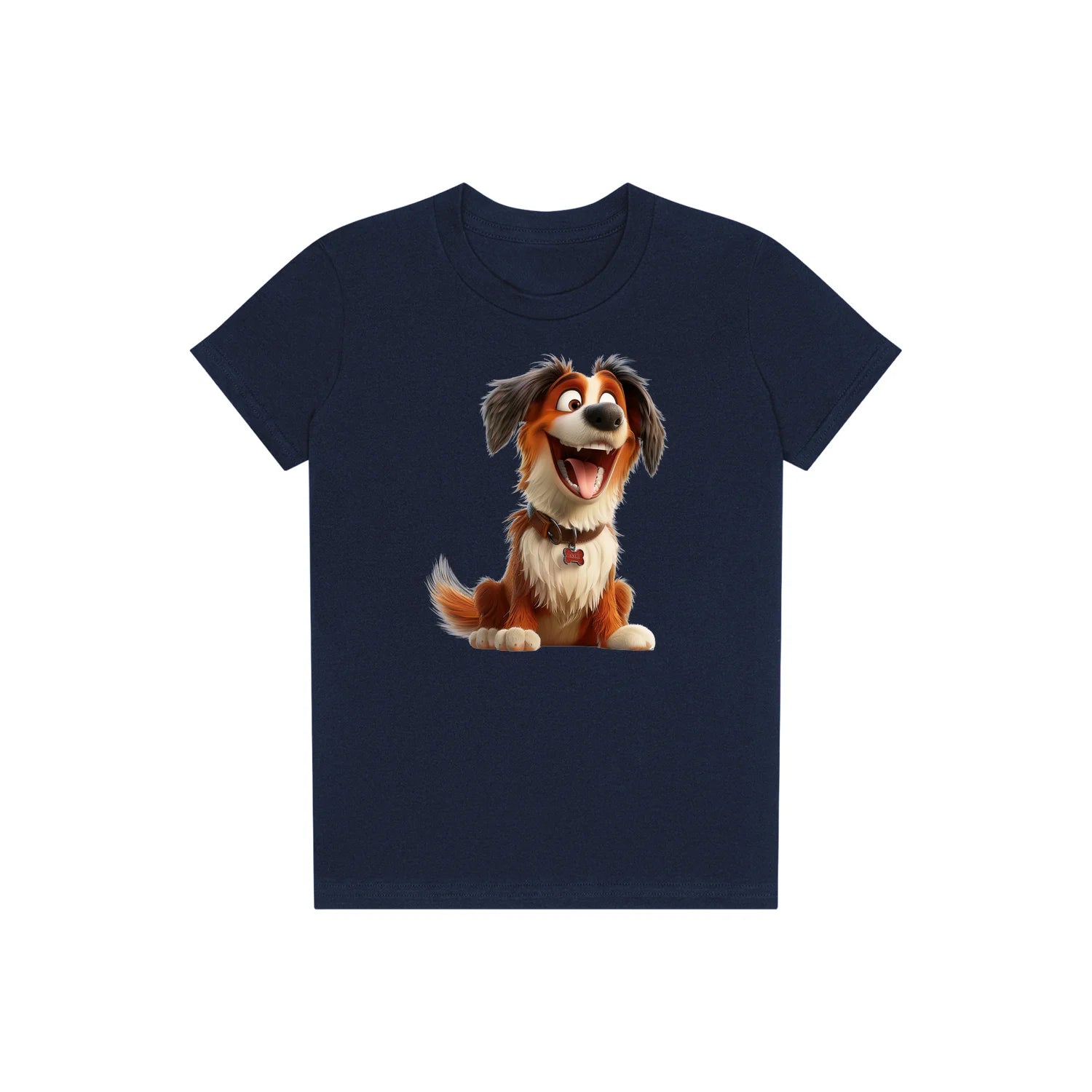 T-shirt Dog graphic 0010 - Navy