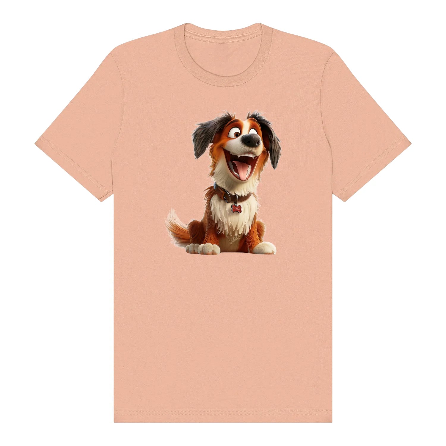 T-shirt Dog graphic 0010 - Peach