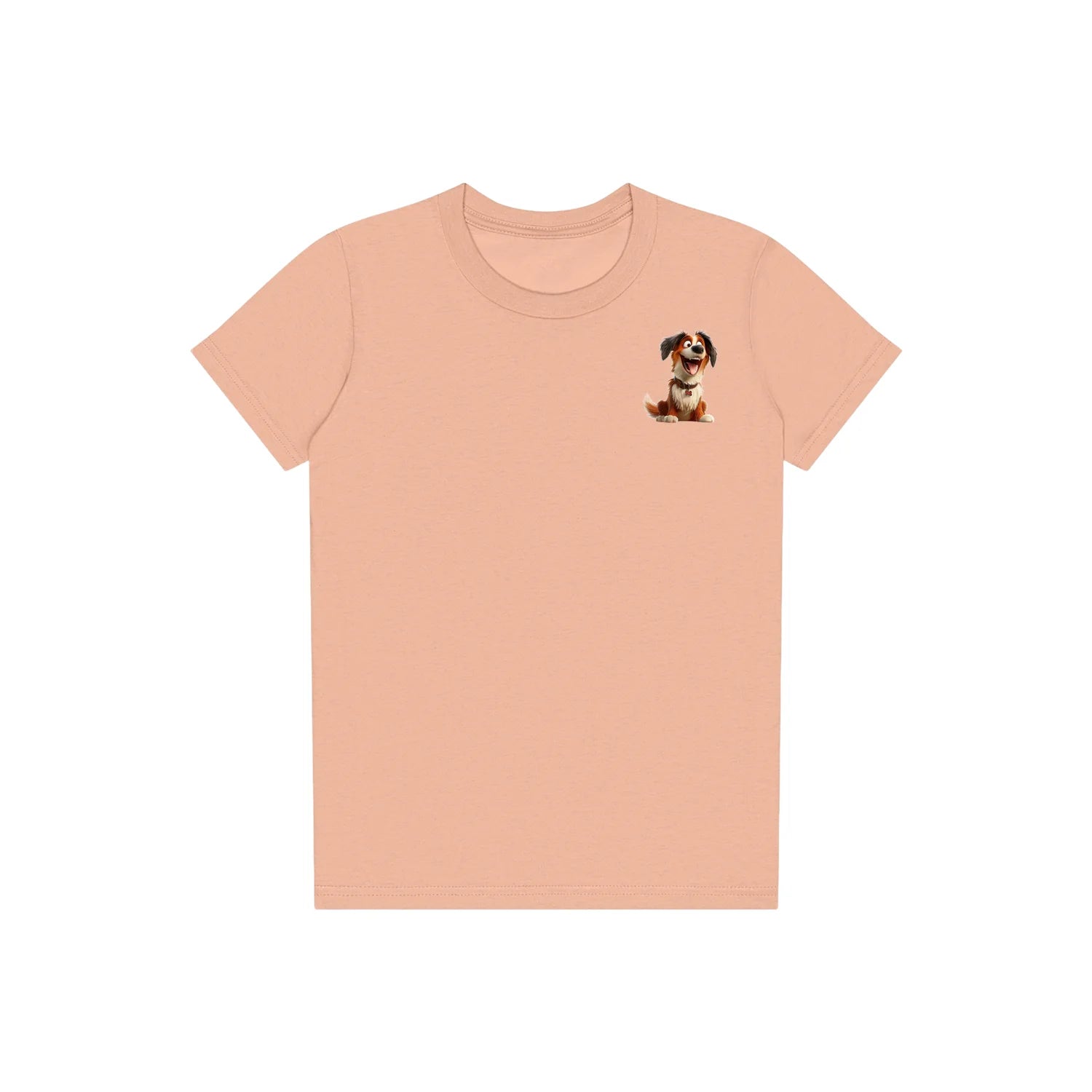 T-shirt Dog graphic 0010 - Peach