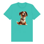 T-shirt Dog graphic 0010 - Teal