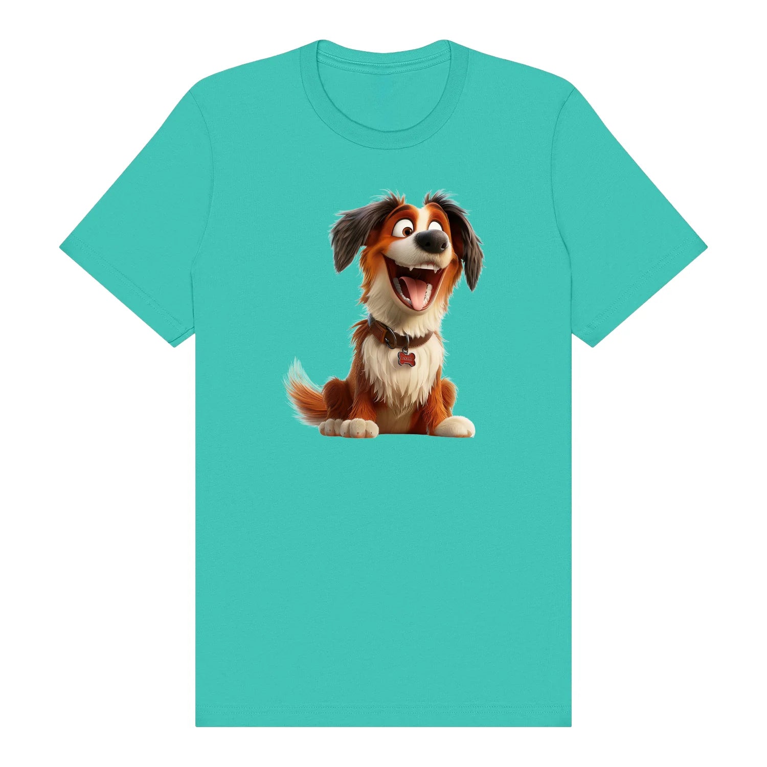 T-shirt Dog graphic 0010 - Teal