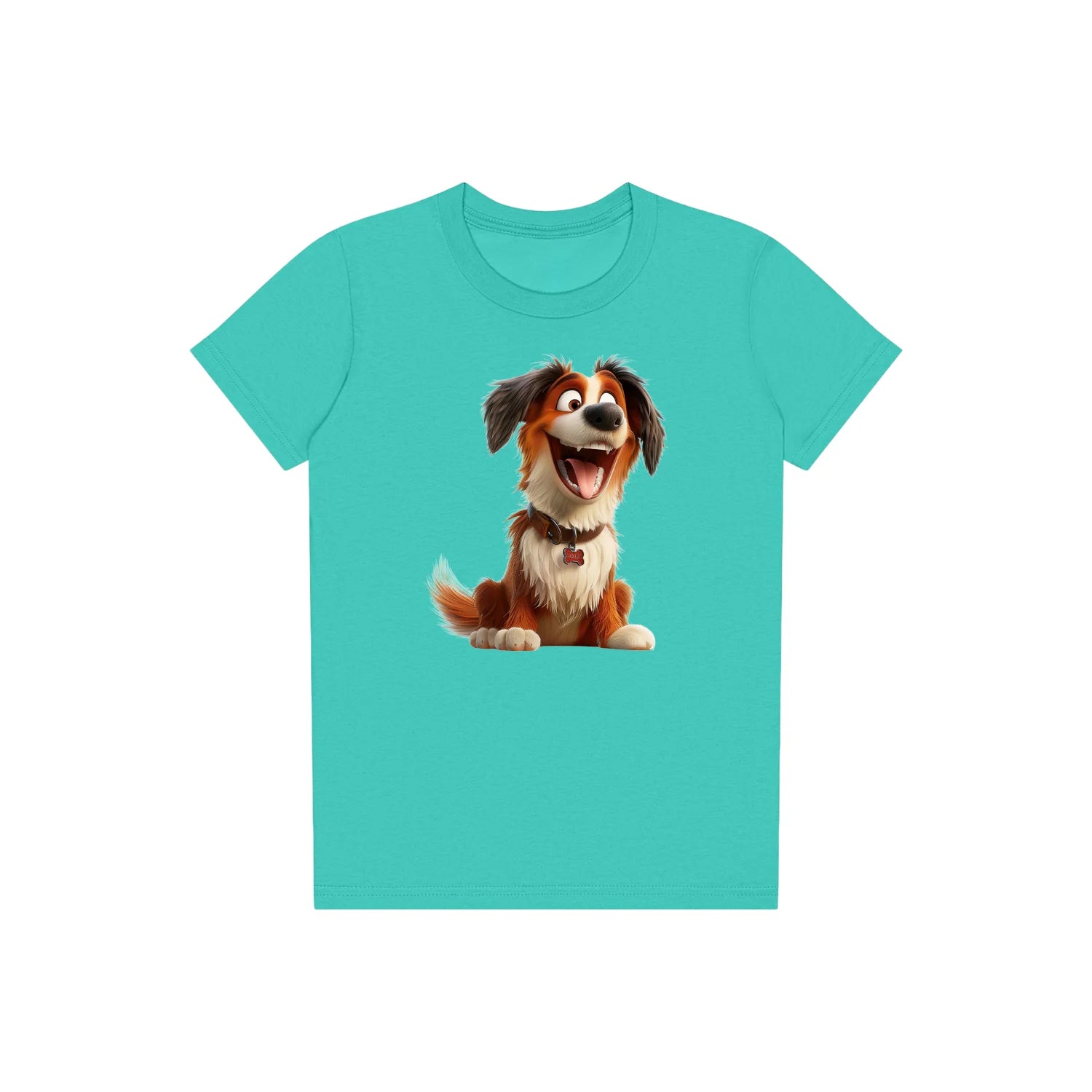 T-shirt Dog graphic 0010 - Teal
