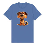 T-shirt Dog graphic 0011 - Columbia Blue