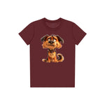 T-shirt Dog graphic 0011 - Maroon