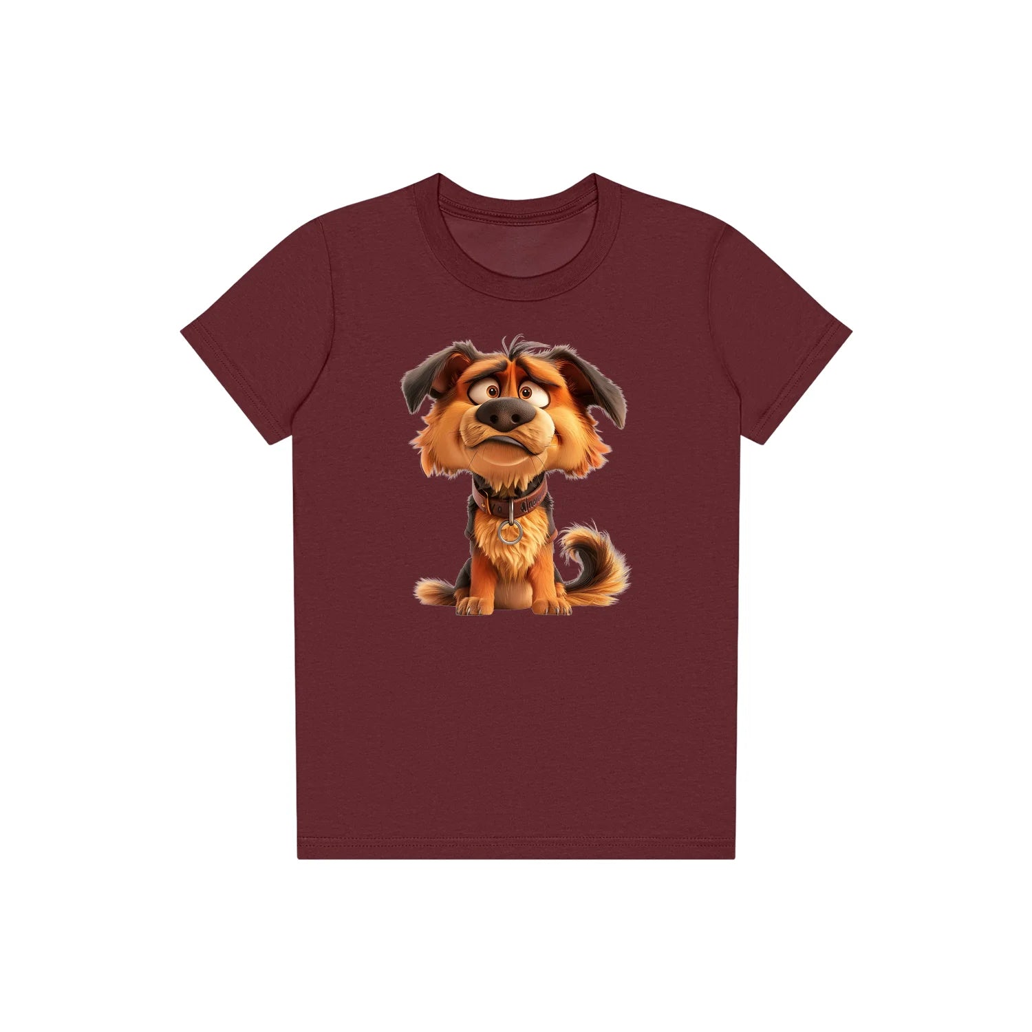 T-shirt Dog graphic 0011 - Maroon