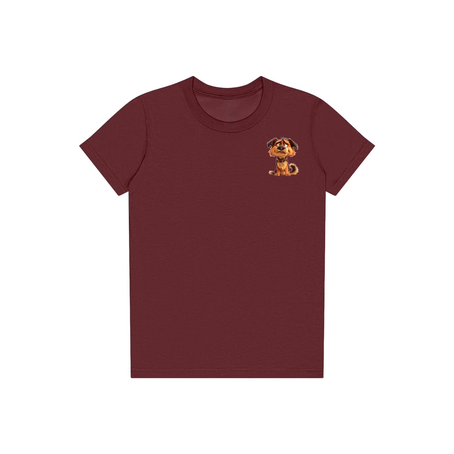 T-shirt Dog graphic 0011 - Maroon