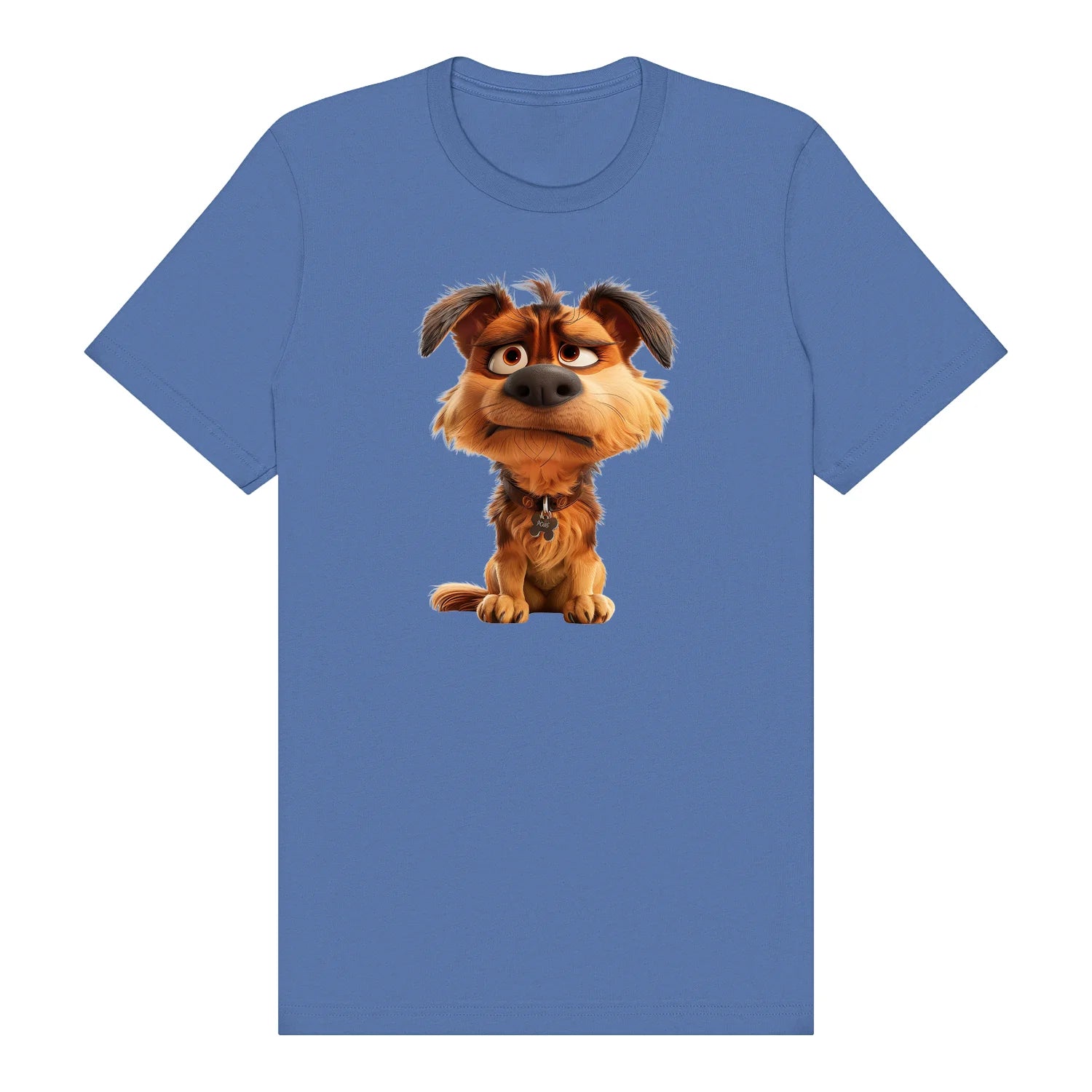 T-shirt Dog graphic 0012 - Columbia Blue