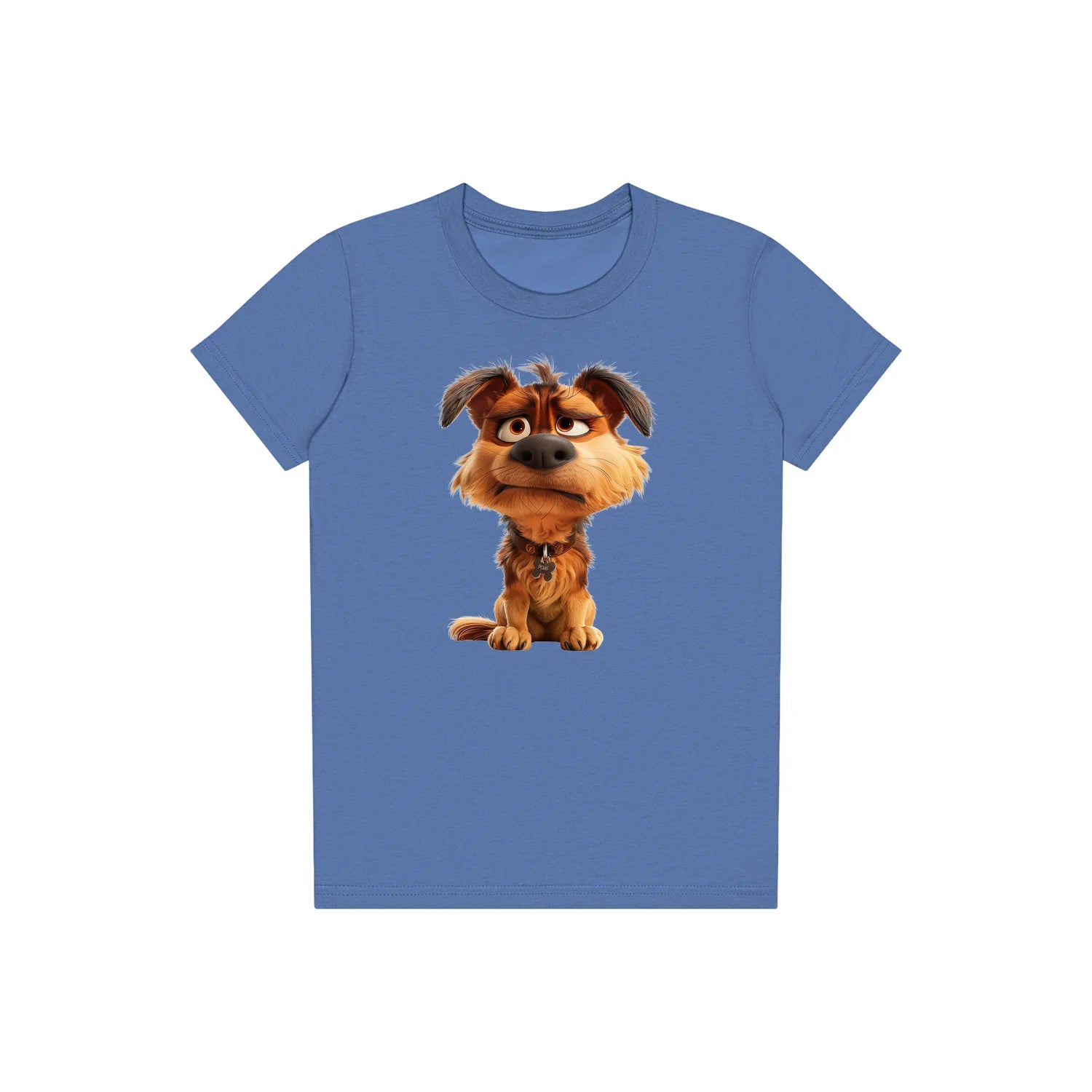 T-shirt Dog graphic 0012 - Columbia Blue