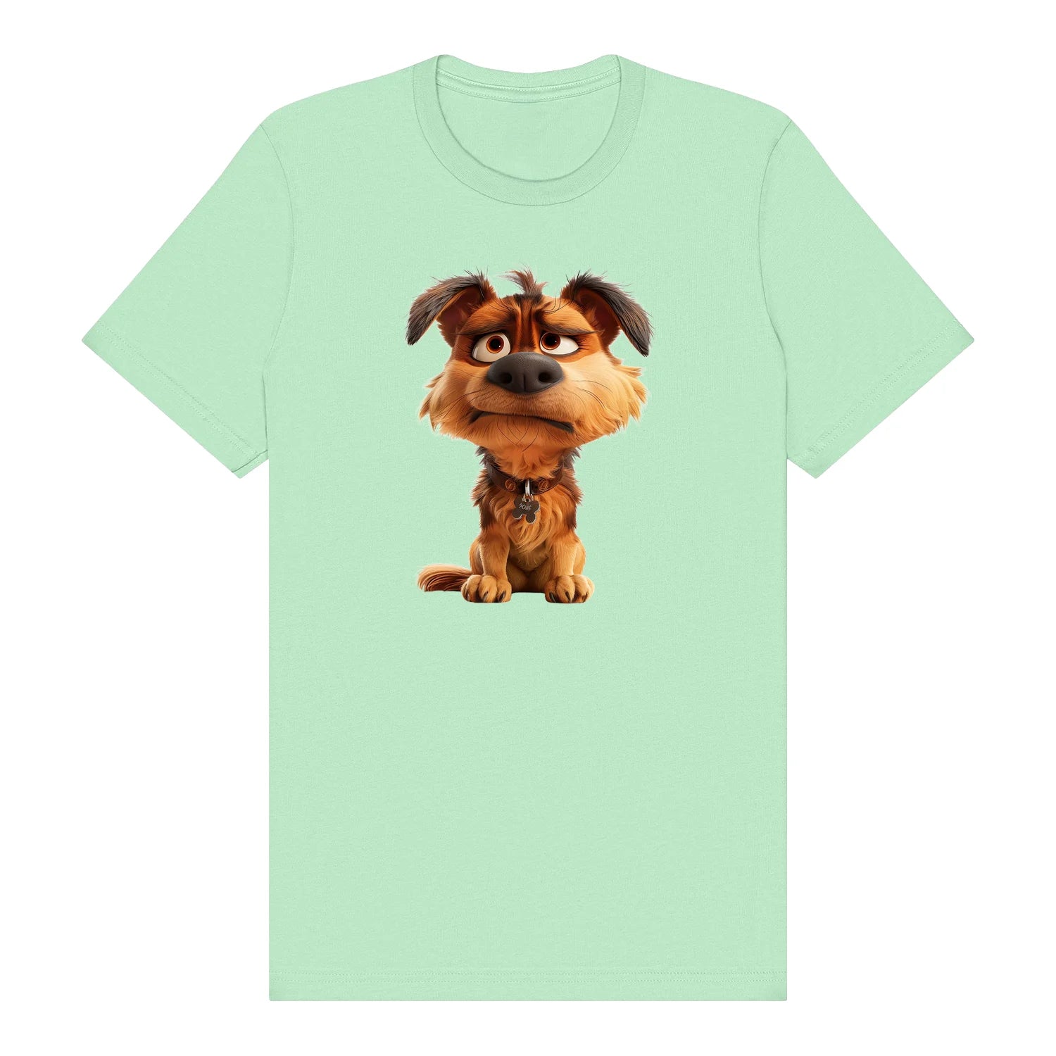 T-shirt Dog graphic 0012 - Mint