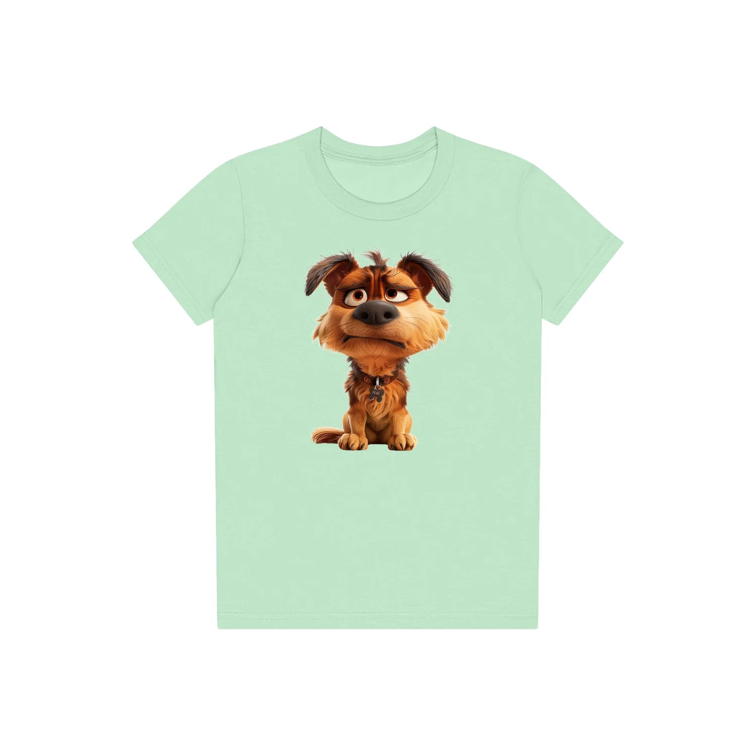 T-shirt Dog graphic 0012 - Mint
