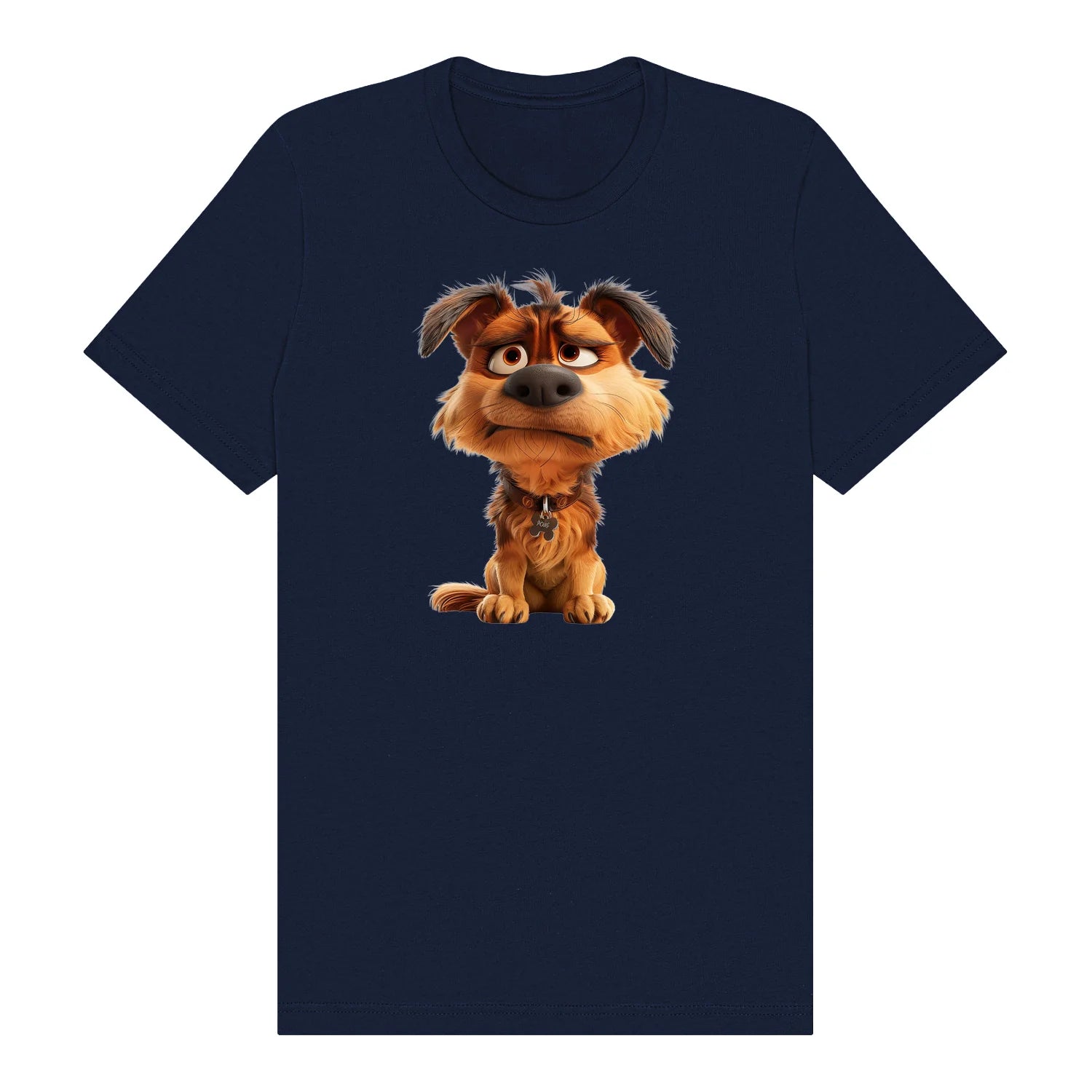 T-shirt Dog graphic 0012 - Navy
