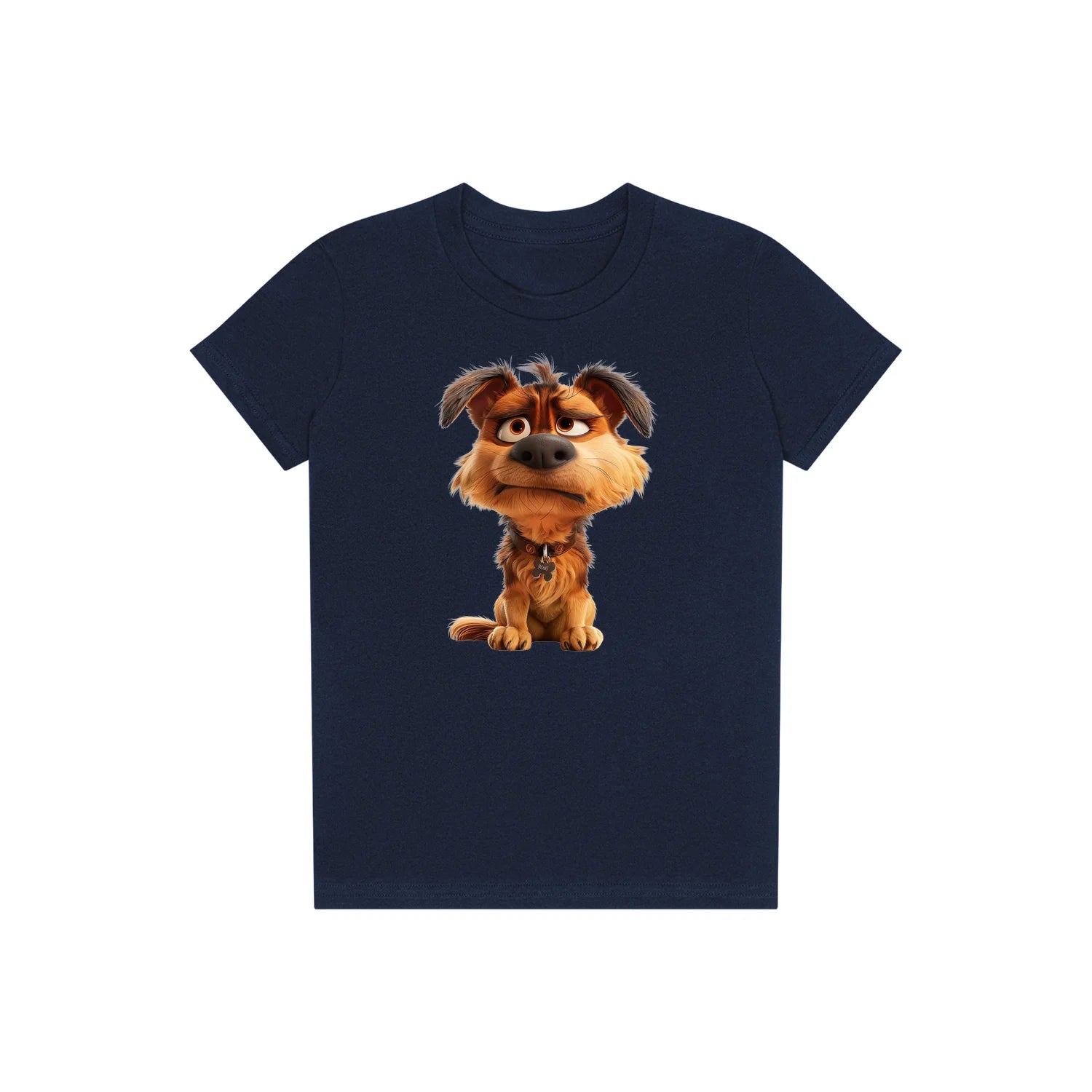 T-shirt Dog graphic 0012 - Navy