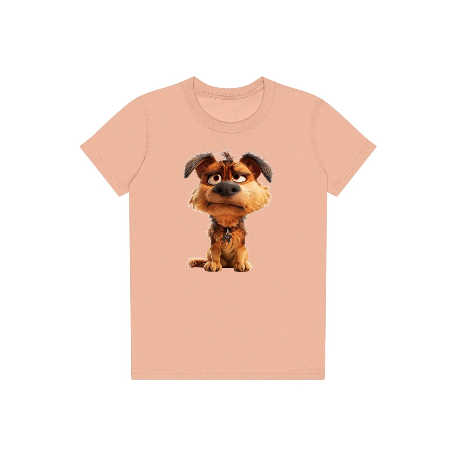 T-shirt Dog graphic 0012 - Peach