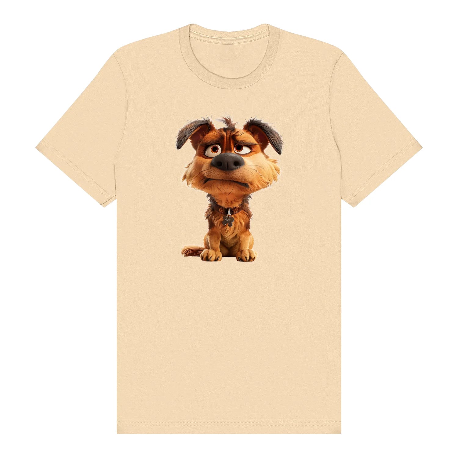 T-shirt Dog graphic 0012 - Soft Cream