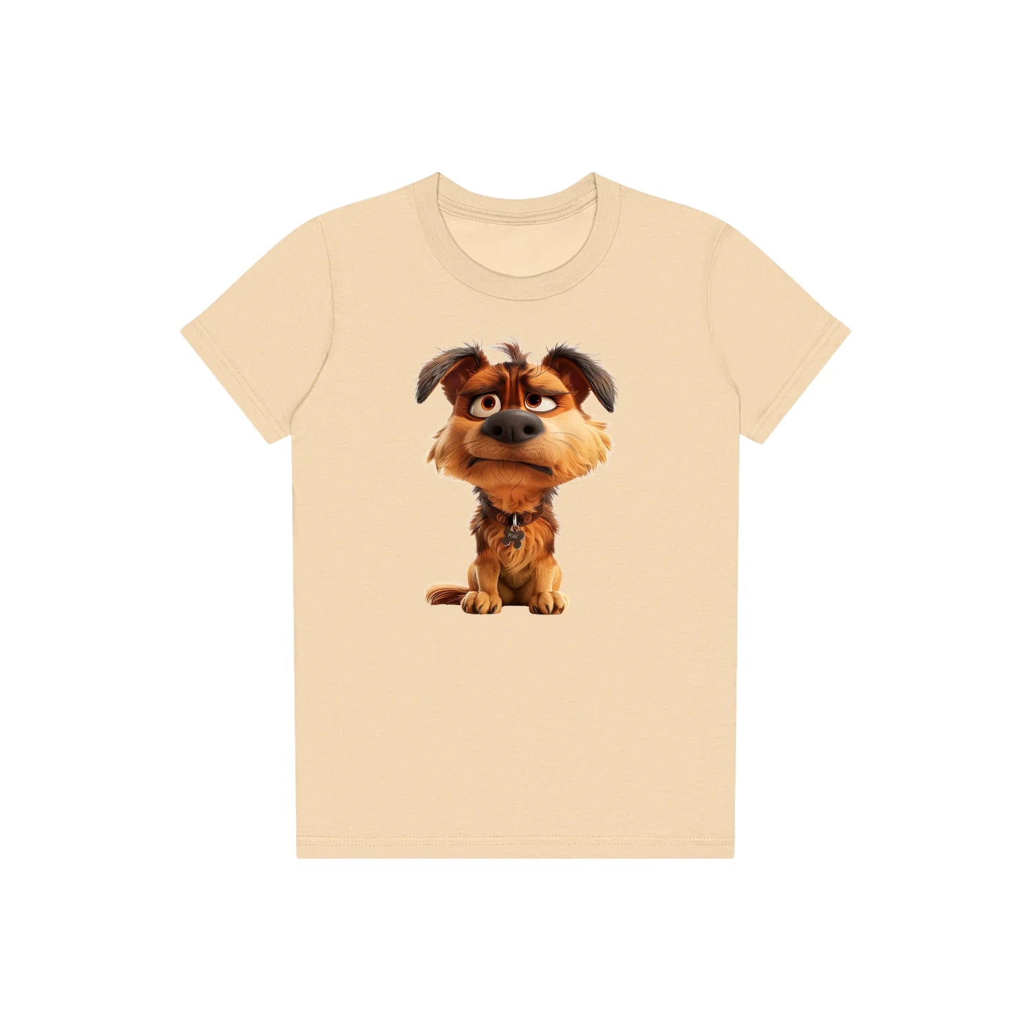 T-shirt Dog graphic 0012 - Soft Cream