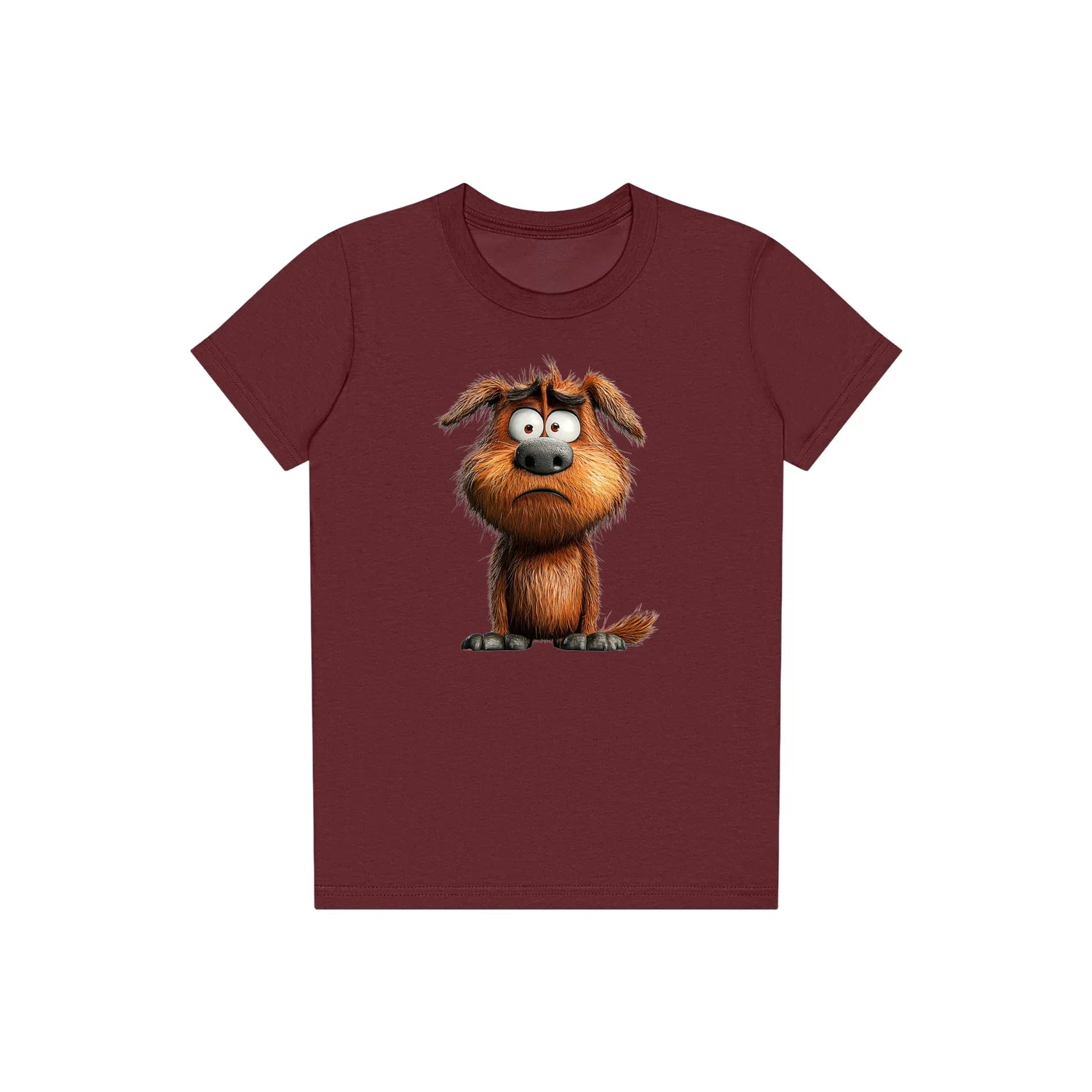 T-shirt Dog graphic 0016 - Maroon