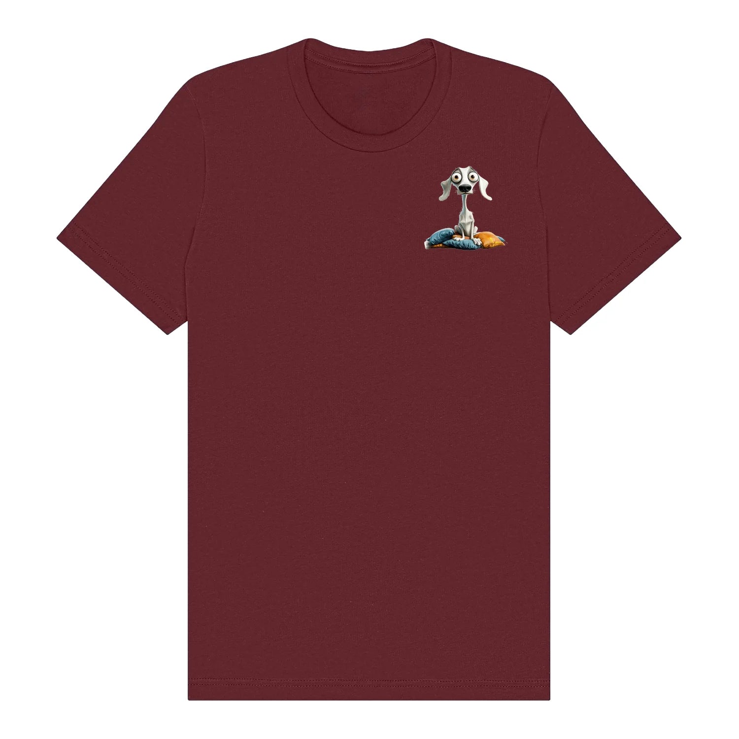 T-shirt Dog graphic 0017 - Maroon