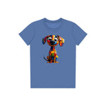 T-shirt Dog graphic 0018 - Columbia Blue