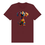T-shirt Dog graphic 0018 - Maroon