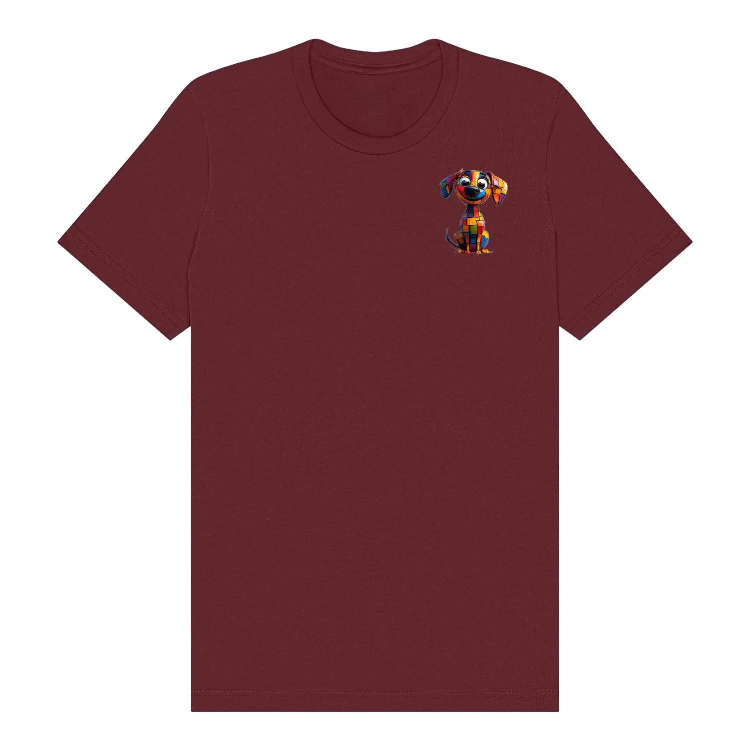 T-shirt Dog graphic 0018 - Maroon