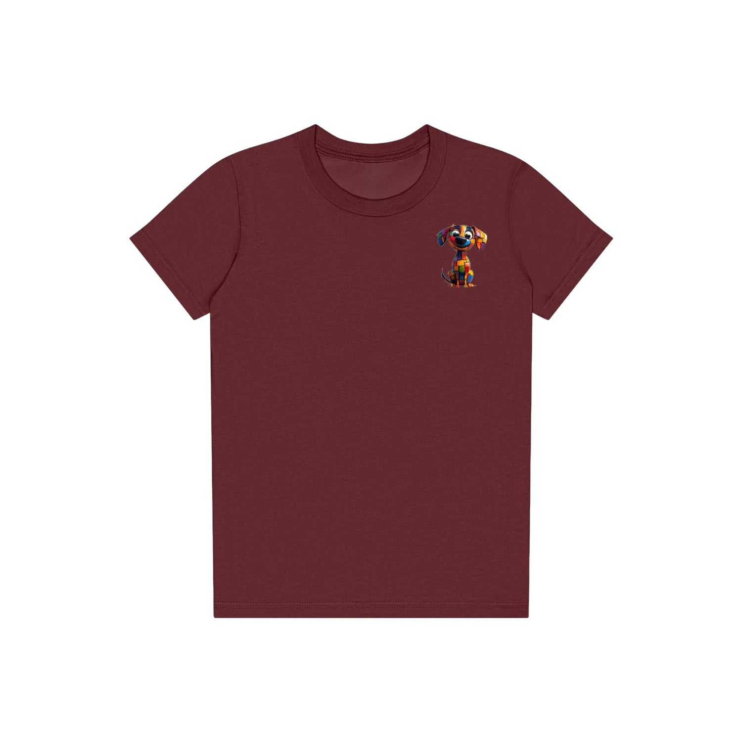 T-shirt Dog graphic 0018 - Maroon