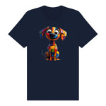 T-shirt Dog graphic 0018 - Navy