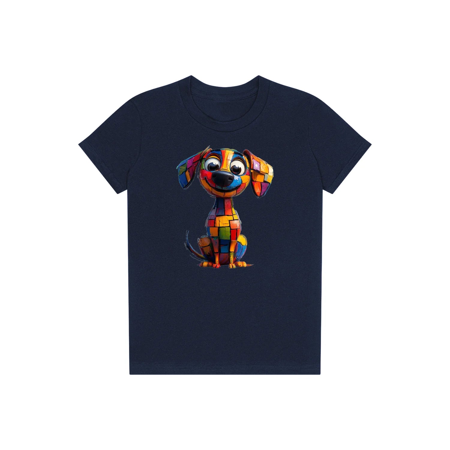 T-shirt Dog graphic 0018 - Navy