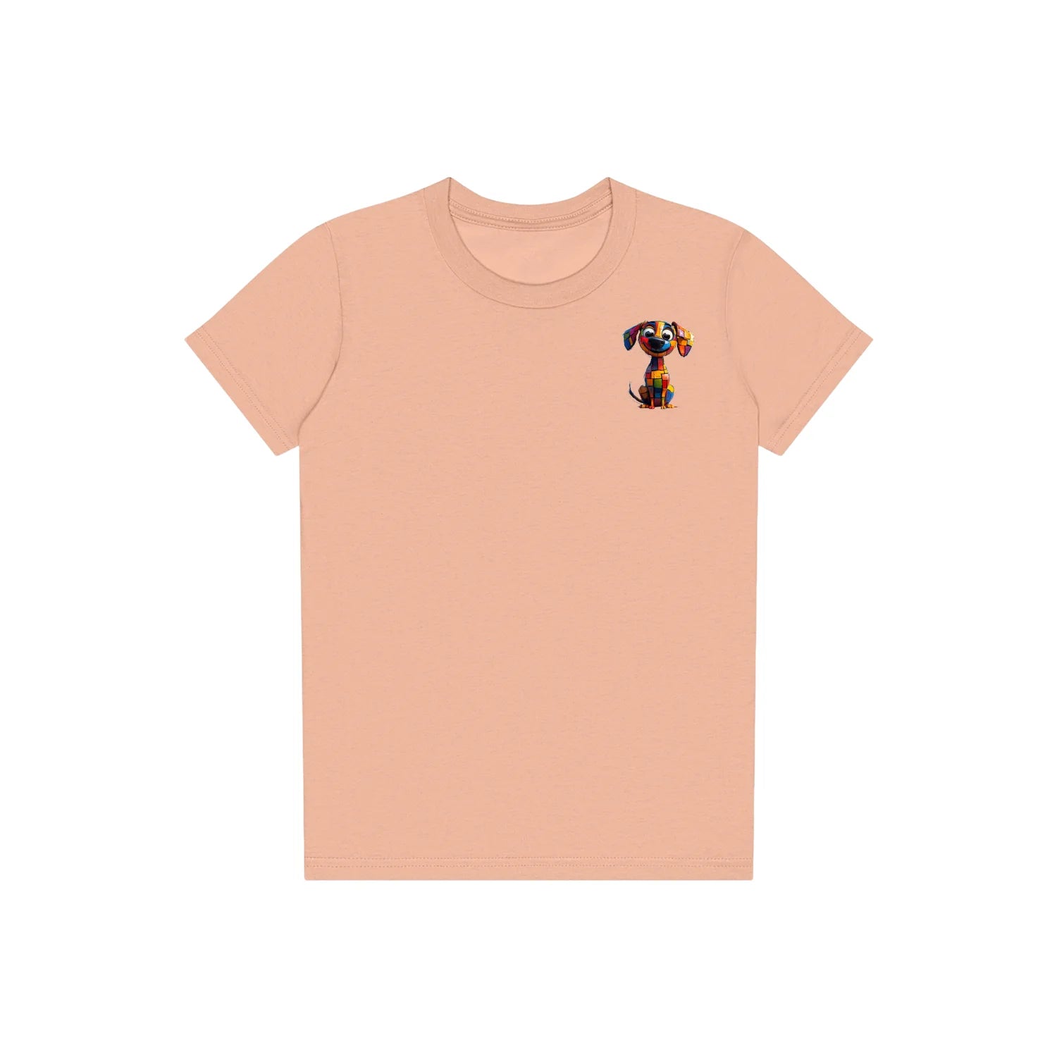 T-shirt Dog graphic 0018 - Peach