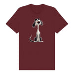 T-shirt Dog graphic 0019 - Maroon