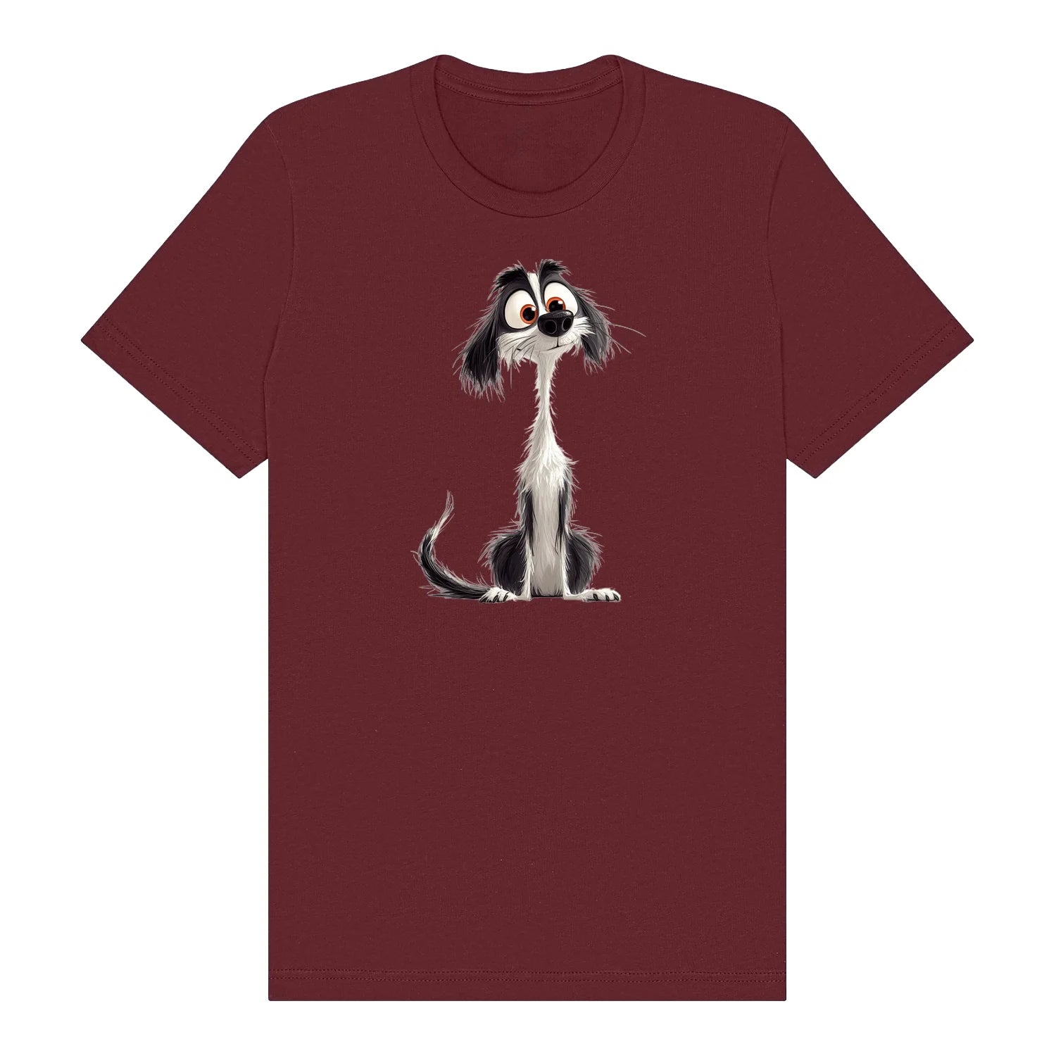 T-shirt Dog graphic 0019 - Maroon