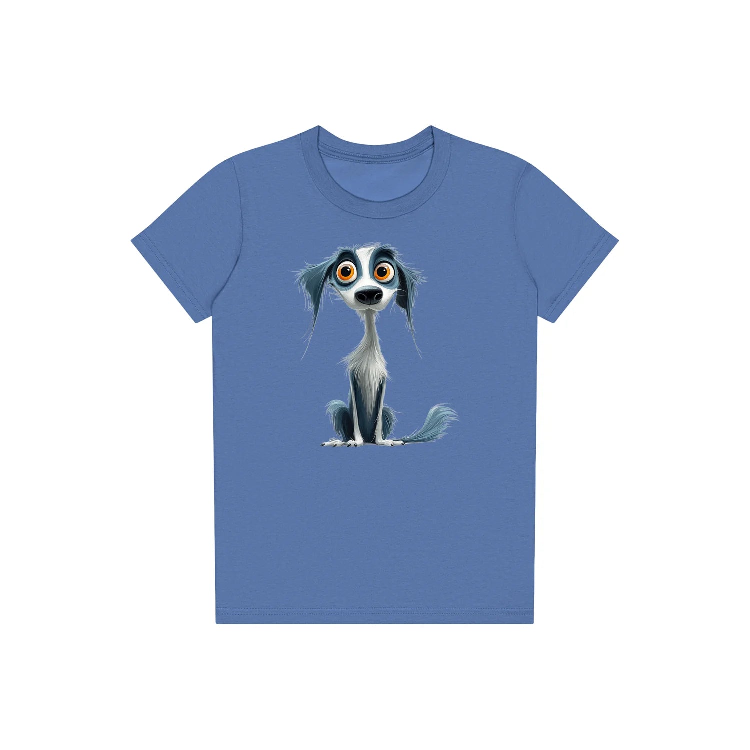 T-shirt Dog graphic 0020 - Columbia Blue