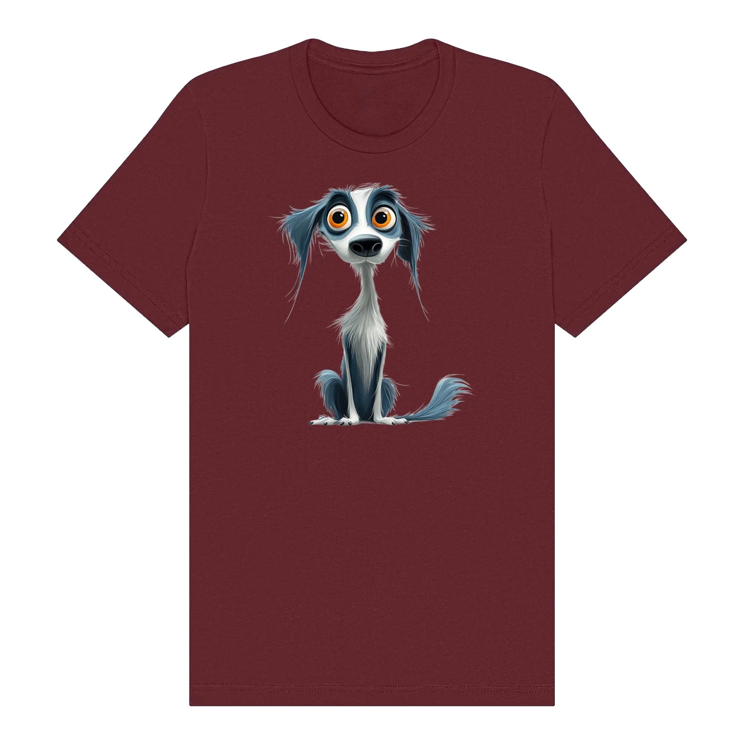 T-shirt Dog graphic 0020 - Maroon