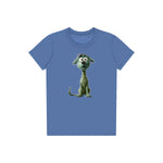 T-shirt Dog graphic 0021 - Columbia Blue
