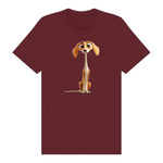 T-shirt Dog graphic 0022 - Maroon