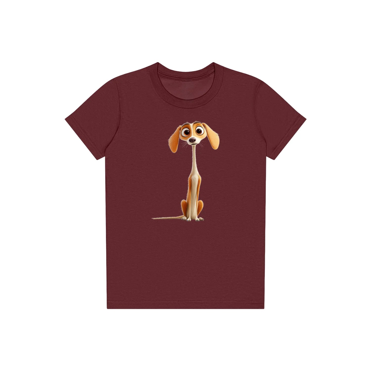 T-shirt Dog graphic 0022 - Maroon